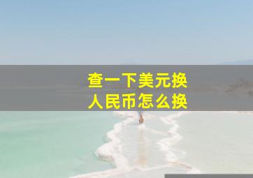 查一下美元换人民币怎么换