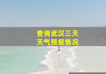 查询武汉三天天气预报情况