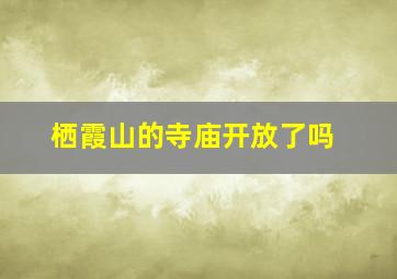 栖霞山的寺庙开放了吗