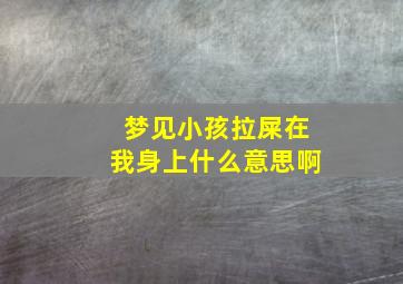 梦见小孩拉屎在我身上什么意思啊