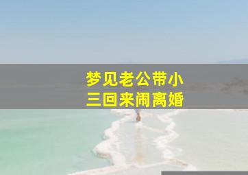 梦见老公带小三回来闹离婚