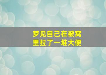 梦见自己在被窝里拉了一堆大便