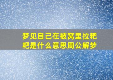 梦见自己在被窝里拉粑粑是什么意思周公解梦