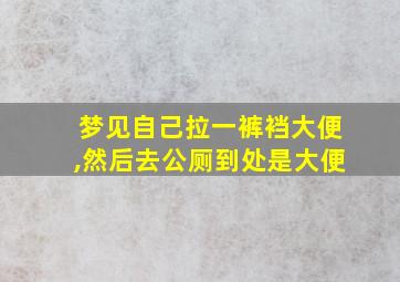 梦见自己拉一裤裆大便,然后去公厕到处是大便