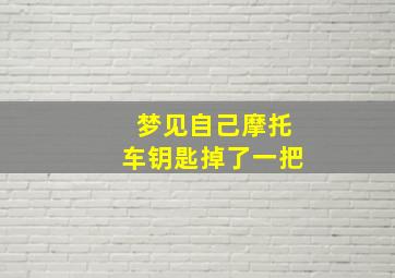 梦见自己摩托车钥匙掉了一把