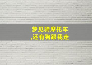 梦见骑摩托车,还有狗跟我走