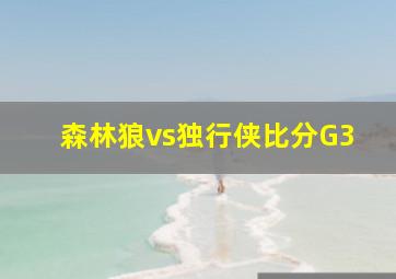 森林狼vs独行侠比分G3