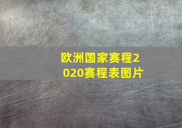 欧洲国家赛程2020赛程表图片