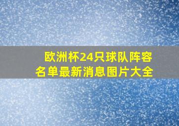 欧洲杯24只球队阵容名单最新消息图片大全