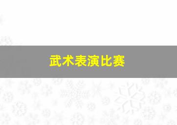 武术表演比赛