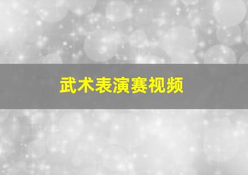 武术表演赛视频