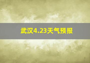 武汉4.23天气预报