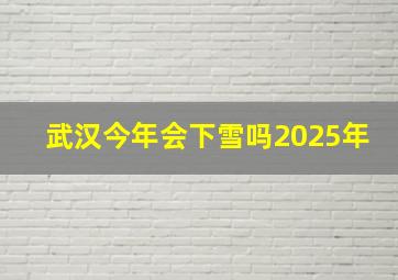 武汉今年会下雪吗2025年