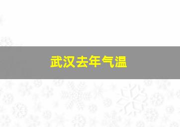 武汉去年气温