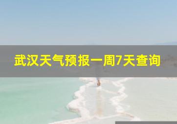 武汉天气预报一周7天查询