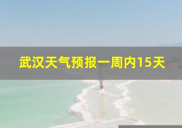 武汉天气预报一周内15天