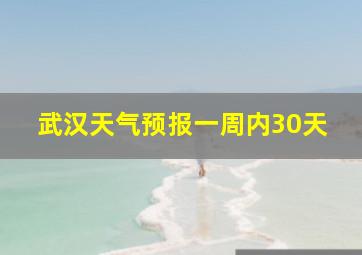 武汉天气预报一周内30天