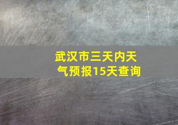 武汉市三天内天气预报15天查询