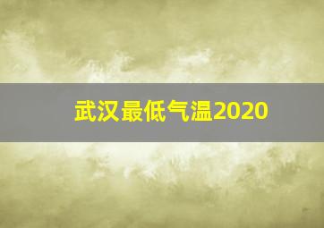 武汉最低气温2020