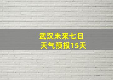 武汉未来七日天气预报15天