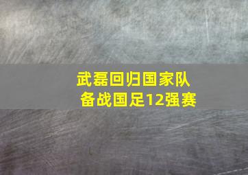 武磊回归国家队备战国足12强赛