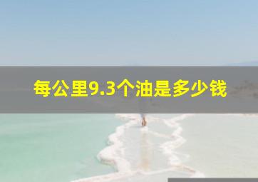 每公里9.3个油是多少钱