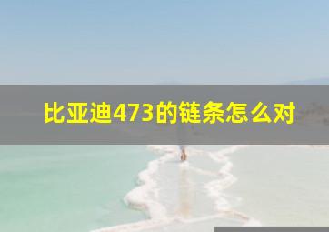 比亚迪473的链条怎么对