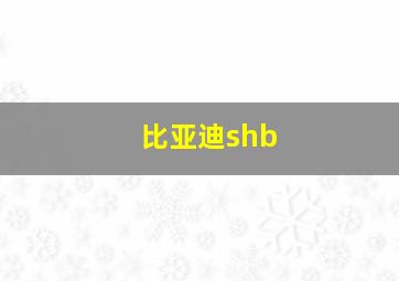 比亚迪shb