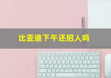 比亚迪下午还招人吗