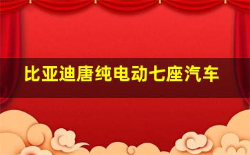 比亚迪唐纯电动七座汽车