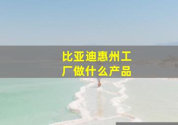 比亚迪惠州工厂做什么产品