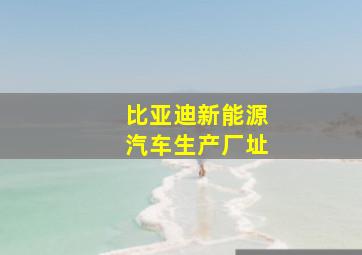 比亚迪新能源汽车生产厂址