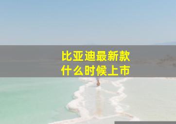 比亚迪最新款什么时候上市