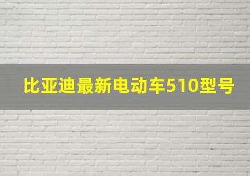 比亚迪最新电动车510型号