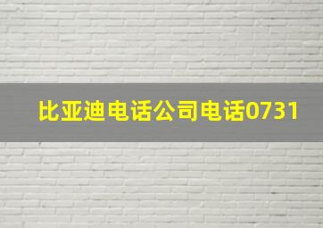 比亚迪电话公司电话0731