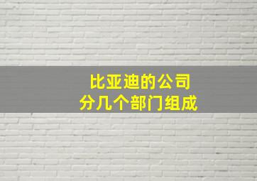 比亚迪的公司分几个部门组成