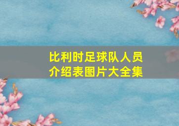 比利时足球队人员介绍表图片大全集