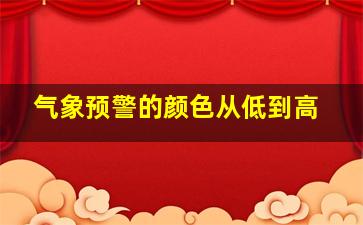 气象预警的颜色从低到高