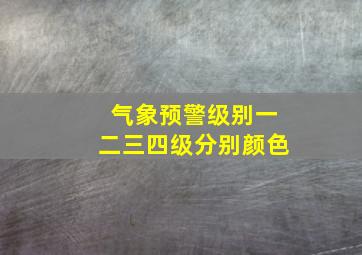 气象预警级别一二三四级分别颜色