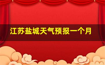 江苏盐城天气预报一个月