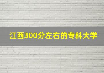 江西300分左右的专科大学