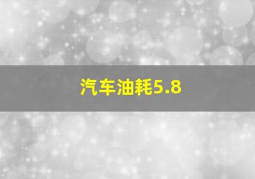 汽车油耗5.8