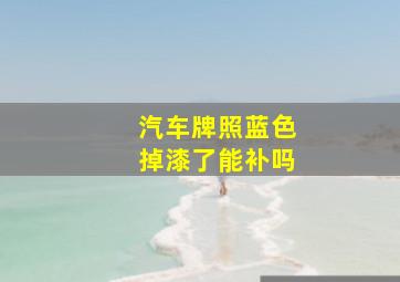 汽车牌照蓝色掉漆了能补吗