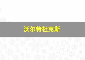 沃尔特杜克斯