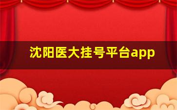 沈阳医大挂号平台app