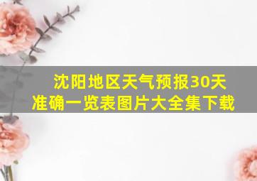 沈阳地区天气预报30天准确一览表图片大全集下载