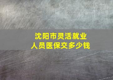 沈阳市灵活就业人员医保交多少钱