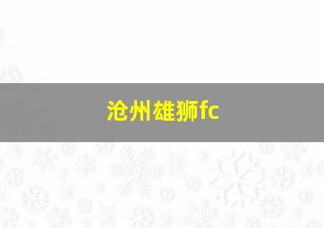 沧州雄狮fc