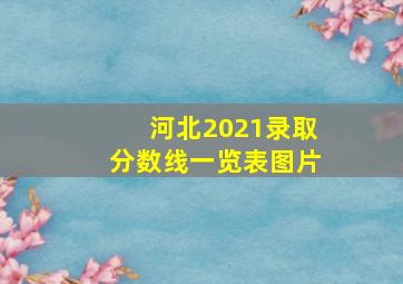 河北2021录取分数线一览表图片