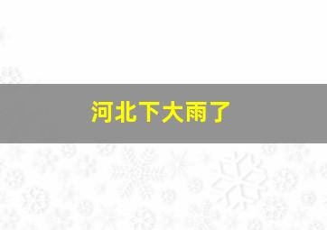 河北下大雨了